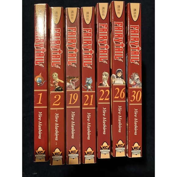 Kodansha Comics Other - Fairy Tail Manga Hiro Mashima Kodansha Volumes 1 2 19 21 22 26 30 Lot